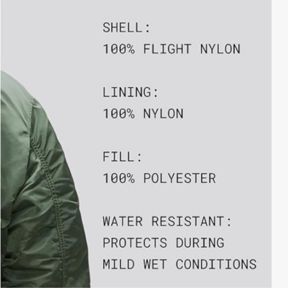 New Alpha Industries Bomber Jacket B15 Flight Fur Collar Nylon in Green - Picture 15 of 17